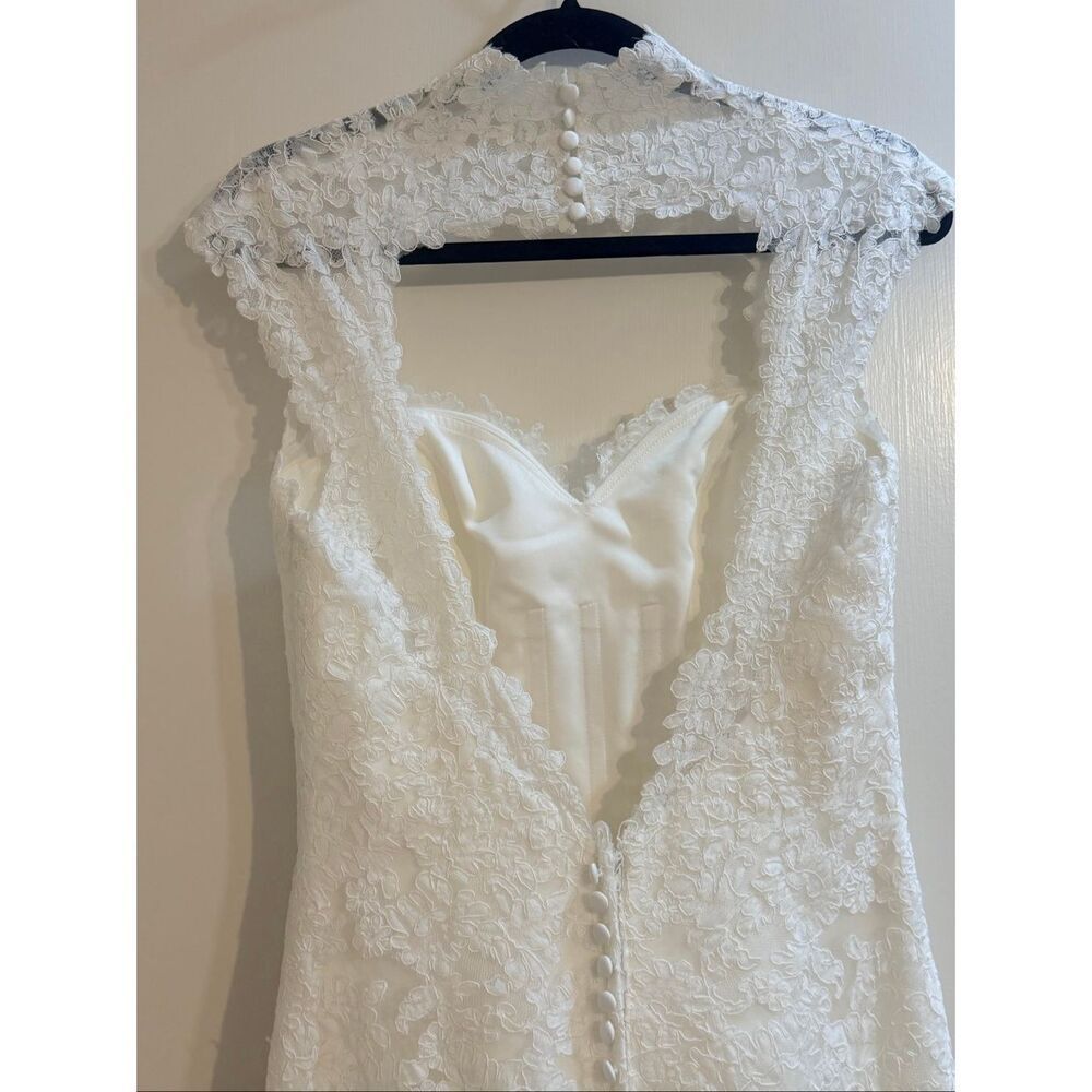 Mori Lee NEW size 10 Ivory Lace Wedding dress with train - Picture 9 of 16